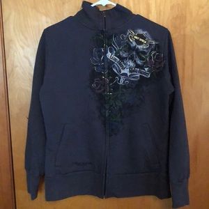 Harley-Davidson zip-up mock-neck sweatshirt